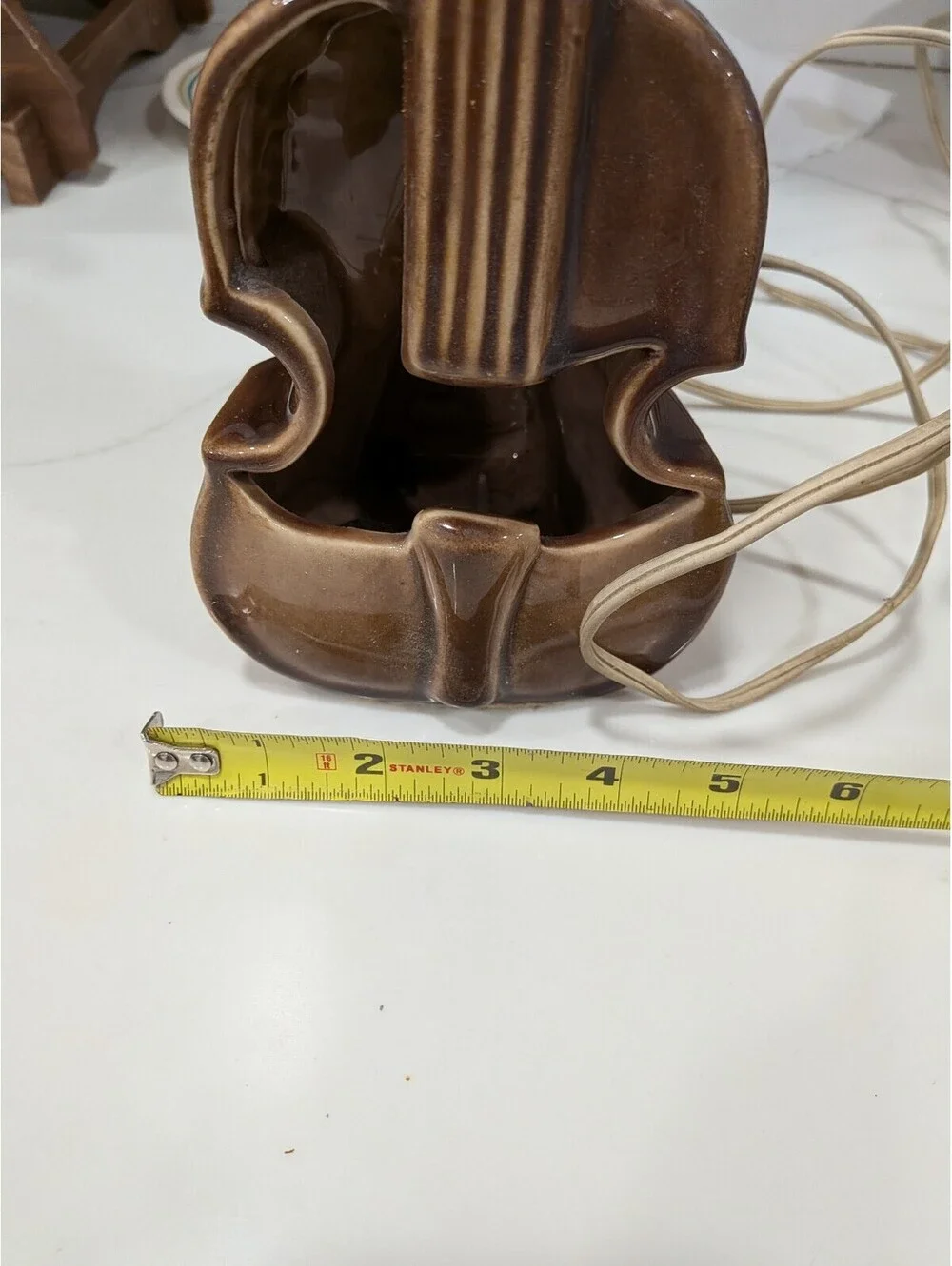 Vintage Ceramic Cello/Violin Lamp Base – Untested